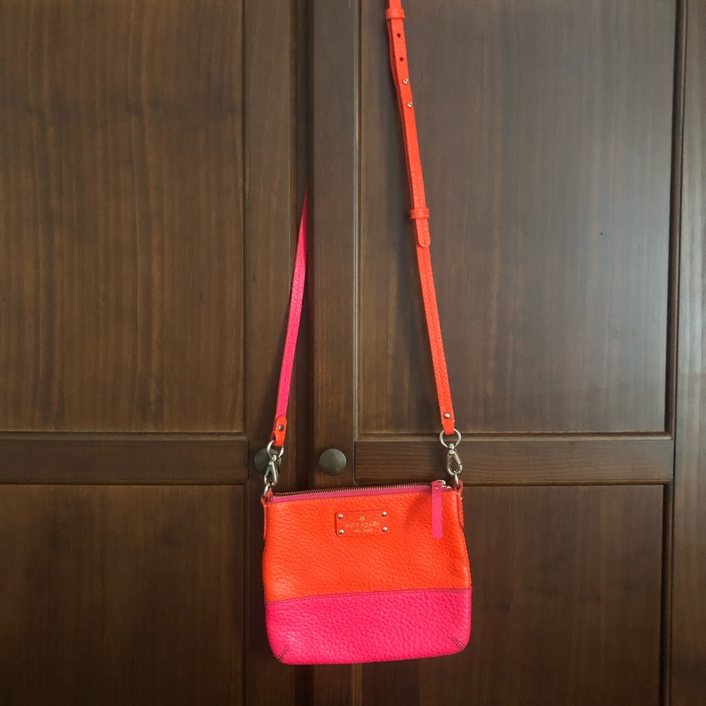Kate Spade Grove Court Cora Crossbody- orange/pink